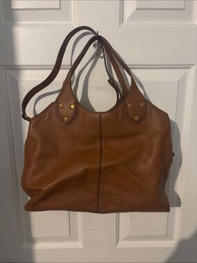 Women's Leather Tote Bag in Cognac Brown